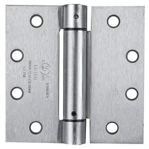 Global Door Controls CPS4545-US26 4.5 In. X 4.5 In. Steel Spring Hinge (Polished Chrome)