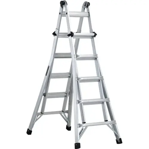 L-2098 300 Lb Aluminum 20-Step Multipurpose Ladder 22 Ft.