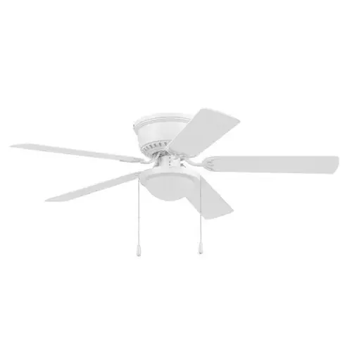 Private Brand Unbranded Leighton 52" Hugger Ceiling Fan, White Private Brand Unbranded Leighton 52" Hugger Ceiling Fan, White