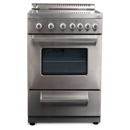 24" Electric Smooth-Top Range With Air Fry- Stainless Steel Model Pre2428gs