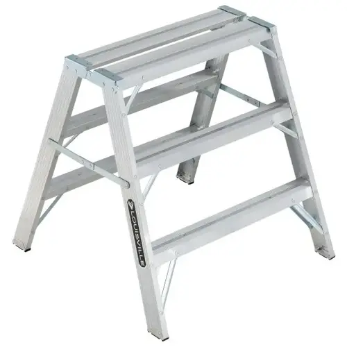 L-2032 3 Ft. 300 Lb. Aluminum 2-Step Sawhorse Ladder