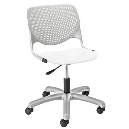Kool Computer Chair, Light Grey Back, White Seat Kool Computer Chair, Light Grey Back, White Seat