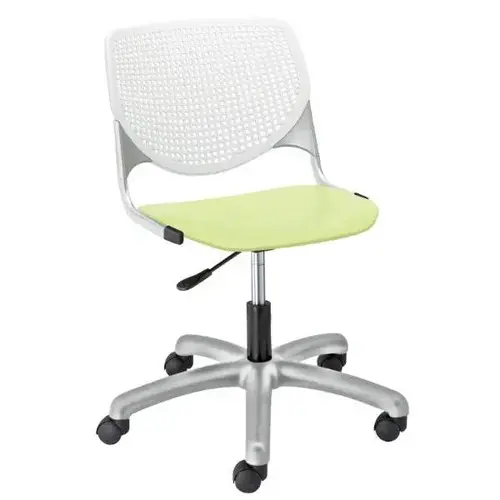Kool Computer Chair, White Back, Lime Green Seat Kool Computer Chair, White Back, Lime Green Seat