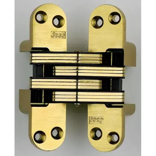 Satin Brass Invisible Hinge For Wood Or Metal Applications