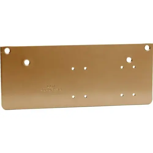 Satin Brass Parallel Arm Top Rail Door Plate