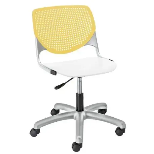 Kool Computer Chair, Yellow Back, White Seat Kool Computer Chair, Yellow Back, White Seat