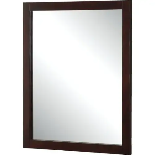 36" X 36" Espresso Wood Framed Mirror 36" X 36" Espresso Wood Framed Mirror