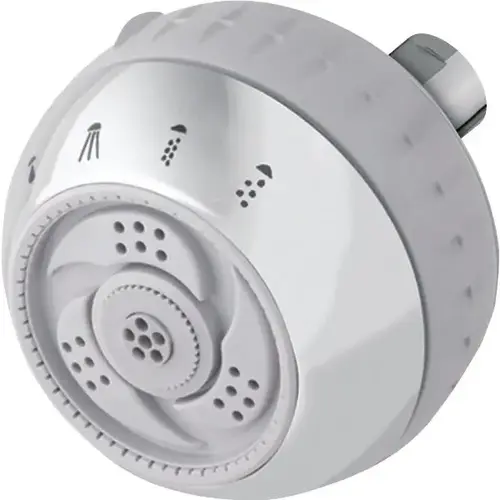 Chrome Massage Action Showerhead 2.5 Gpm Chrome Massage Action Showerhead 2.5 Gpm