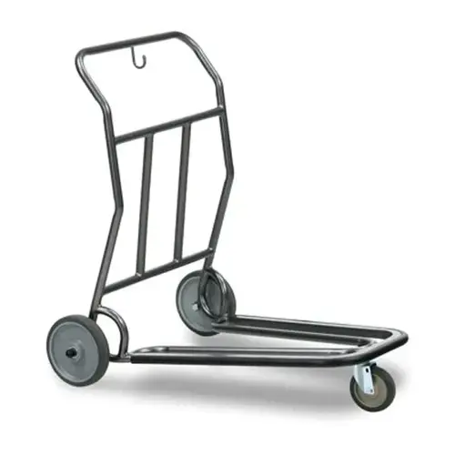 Nestable Self Service Luggage Cart, Silver Powder Finish