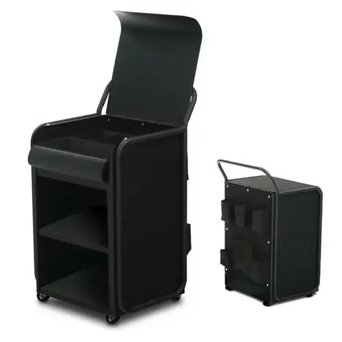 4 Wheel Housekeeping Cart Black