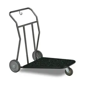 Forbes 1575 Steel Self Service Luggage Cart Rubber Deck