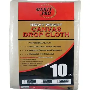 Merit Pro 02045 02045 4 ft X 15 ft 10 Oz. Heavy Weight Canvas Drop Cloth