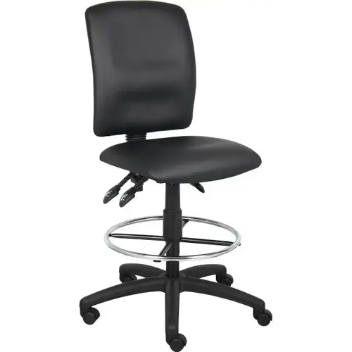 Leatherplus Drafting Stool Black Leatherplus Drafting Stool Black