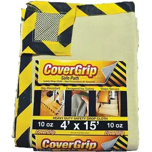 CoverGrip 041510 041510 4 ft X 15 ft 10 Oz. Safety Drop Cloth Safe Path