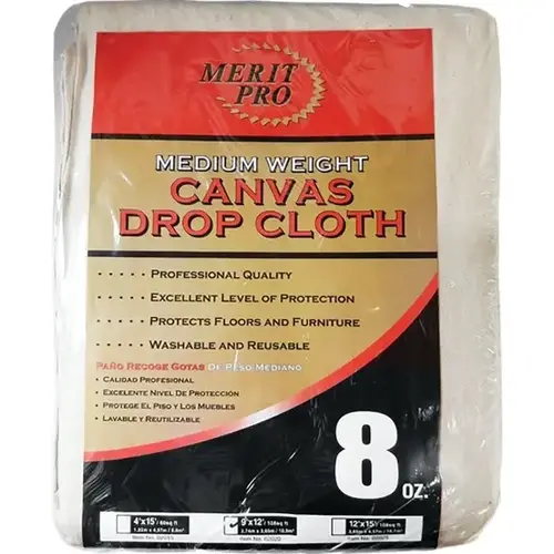 02025 12 ft X 15 ft 8 Oz. Medium Weight Canvas Drop Cloth