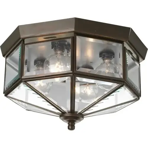 11 In. 4-Light Incandescent Flush Mount Light