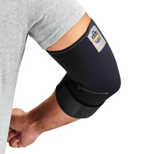 Proflex 655 Neoprene Elbow Sleeve W/Strap, Black, 2XL