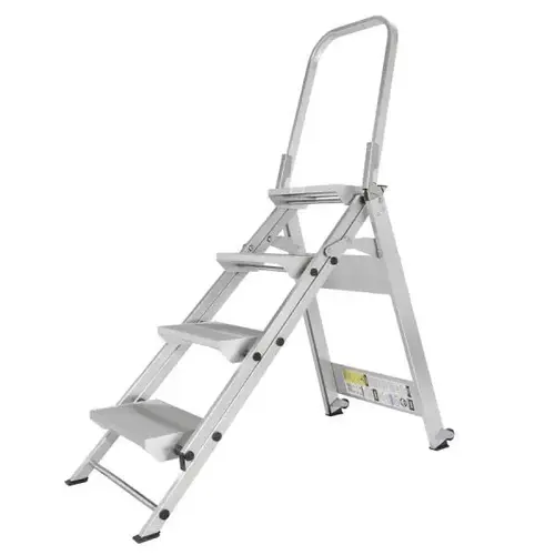 4-5/8-Ft Aluminum 375 Lb Type Iaa Step Ladder Powder-Coated