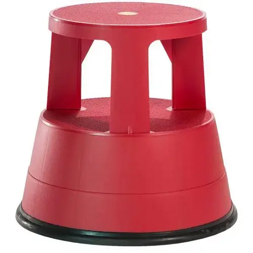 2-Step 300-Lb Load Capacity Red Plastic Step Stool