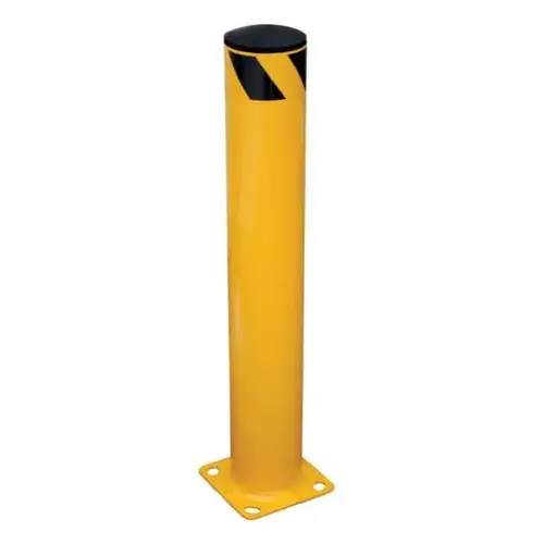 Yellow Powder Coat Pipe Safety Bollard