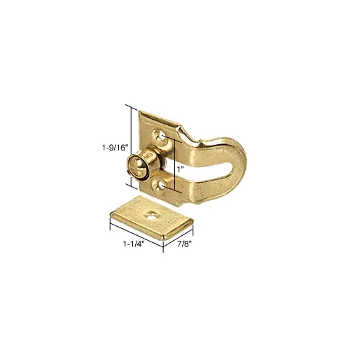 Double Hung Vent Window Security Locks (2), Brass-Plated Steel Double Hung Vent Window Security Locks (2), Brass-Plated Steel