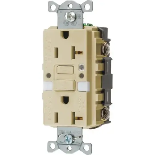 20 Amp 125 Volt Self-Test Gfci Receptacle With Night-Light (Ivory) 20 Amp 125 Volt Self-Test Gfci Receptacle With Night-Light (Ivory)