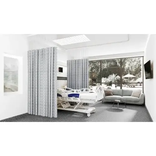 Links Pattern Privacy Curtain, Dusty Blue, 180 In. W X 84 In. H Links Pattern Privacy Curtain, Dusty Blue, 180 In. W X 84 In. H