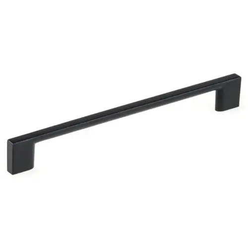 Contemporary Metal Pull, 7 9/16 In 192 Mm Matte Black Contemporary Metal Pull, 7 9/16 In 192 Mm Matte Black
