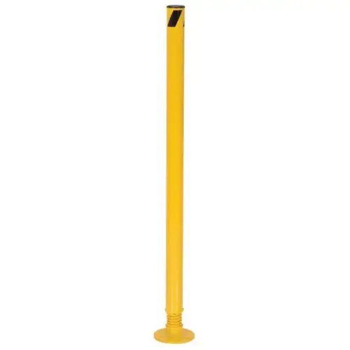 Spring Loaded Steel Bollard With Powder Coat Safety Yellow Finish