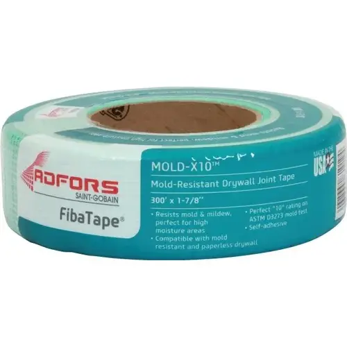Fibatape Mold-X Mold Resistant Drywall Tape, 1-7/8" X 300 ft Fibatape Mold-X Mold Resistant Drywall Tape, 1-7/8" X 300 ft