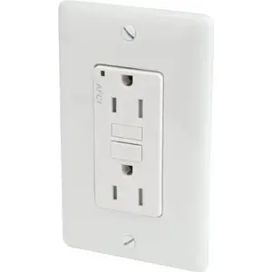 Hubbell AFR15TRW 15 Amp 125 Volt Duplex Arc Fault Circuit Interrupter Receptacle (White)