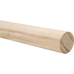 WOODGRAIN DISTRIBUTION 102447 1-1/4"X8 ft Wood Closet Rod 1-1/4" X 8 ft