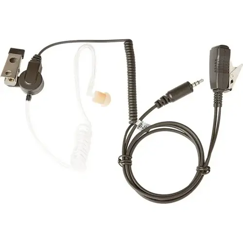 Surveillance-Style Earbud W/ Clip Microphone Surveillance-Style Earbud W/ Clip Microphone