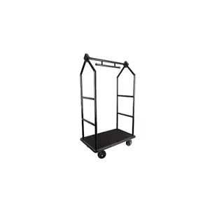 Hospitality 1 Source RBCF105-BL Contemporary Bellman'S Cart, Black Powder Coated Finish
