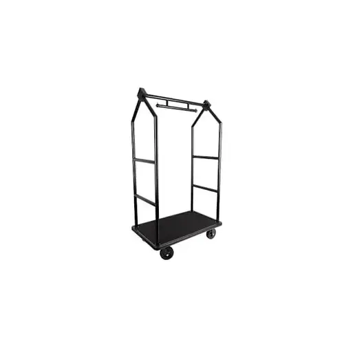 Contemporary Bellman'S Cart, Black Powder Coated Finish