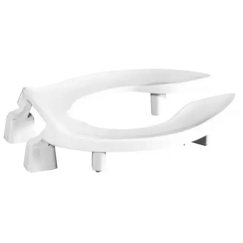 Elongated 3 Raised Plastic Toilet Seat, Open Front No Cover, Ada