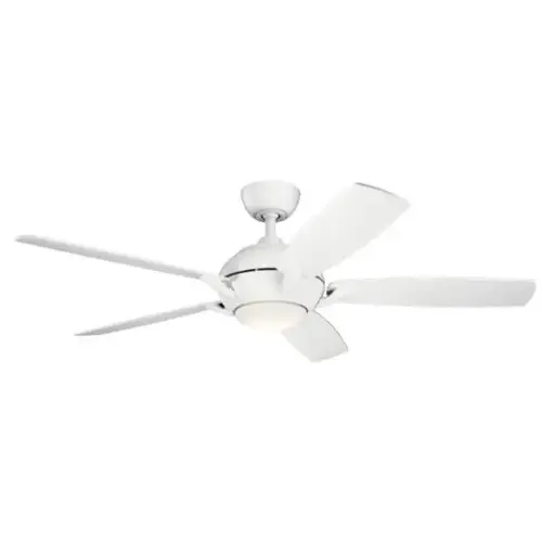 Geno 54 In. 5-Blade Led Ceiling Fan W/ Light (White)