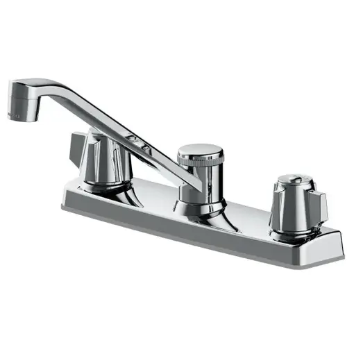 Seasons Double-Handle High-Arc Kitchen Faucet In Polished Chrome Seasons Double-Handle High-Arc Kitchen Faucet In Polished Chrome