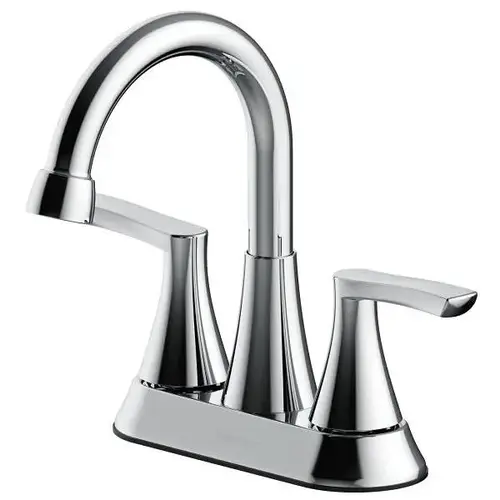 Raleigh Two-Handle Centerset High-Arc Bathroom Faucet With Quick-Install Pop-Up In Chrome Raleigh Two-Handle Centerset High-Arc Bathroom Faucet With Quick-Install Pop-Up In Chrome