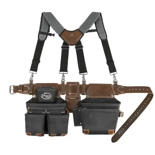 Leather Hybrid Tool Belt With Suspenders