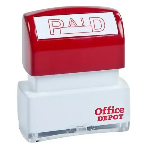 Red Pre-Inked Message Stamp