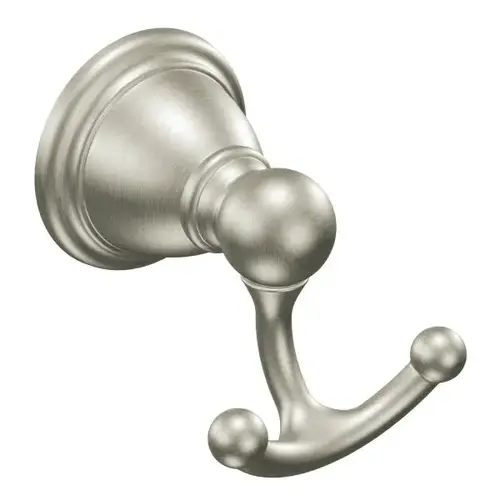 Brantford Brushed Nickel Double Robe Hook Brantford Brushed Nickel Double Robe Hook