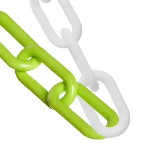 2 Inch X 100 Ft Alternating Green/white Heavy Duty Barrier Chain