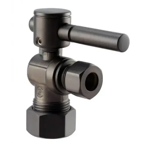Angle Stop, 5/8 In. Od X 3/8 In. Od - 1/4-Turn Lever Handle, Orb Angle Stop, 5/8 In. Od X 3/8 In. Od - 1/4-Turn Lever Handle, Orb