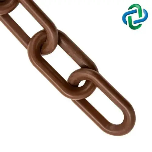 1 Inch X 25 Ft. Brown Plastic Barrier Chain 1 Inch X 25 Ft. Brown Plastic Barrier Chain
