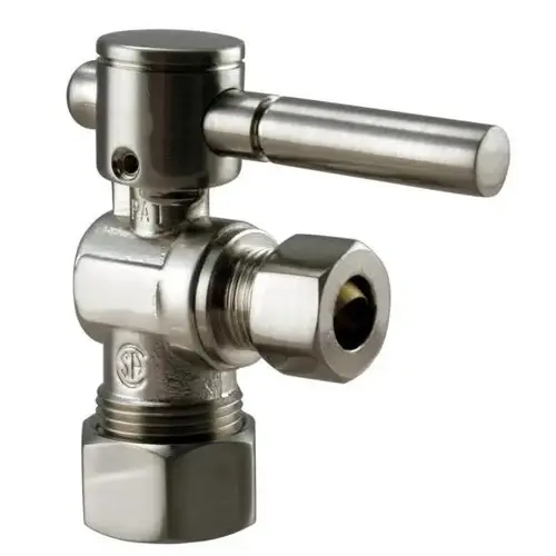 Angle Stop, 5/8 In. Od X 3/8 In. Od - 1/4-Turn Lever Handle, Sn Angle Stop, 5/8 In. Od X 3/8 In. Od - 1/4-Turn Lever Handle, Sn