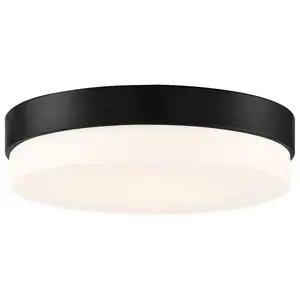 Access Lighting 20825LEDD-MBL/OPL Roma Led Flush Mount Matte Black Finish