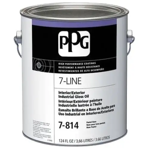 7-Line Industrial Flat Oil Paint, White, 5 Gallon 7-Line Industrial Flat Oil Paint, White, 5 Gallon
