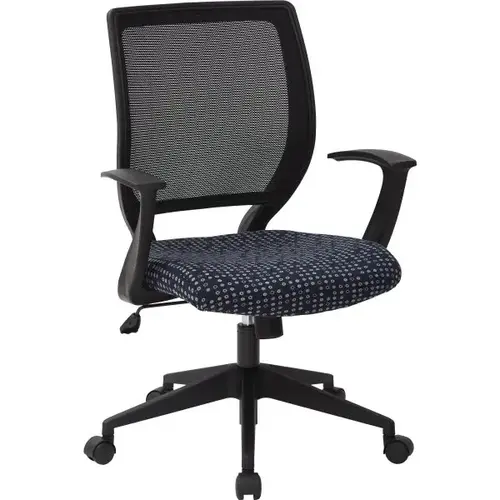 Woven Mesh Task Chair In Indigo With Dual Wheel Carpet Casters