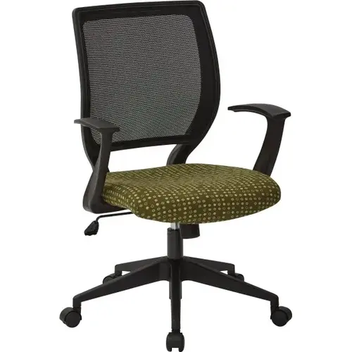 Woven Mesh Task Chair In Herb With Dual Wheel Carpet Casters